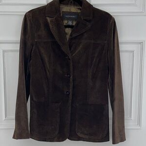 Banana Republic Rich Brown Suede Jacket/Blazer